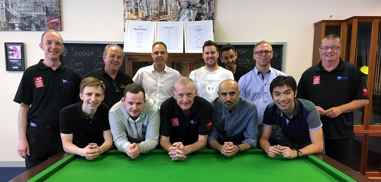 Photo of Steve Davis with coaches